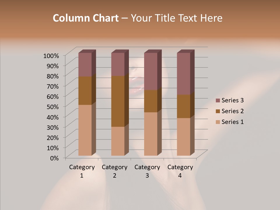 Female Person Posing PowerPoint Template