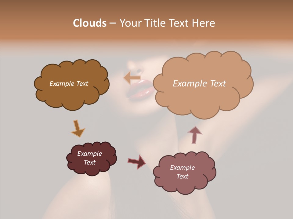 Female Person Posing PowerPoint Template