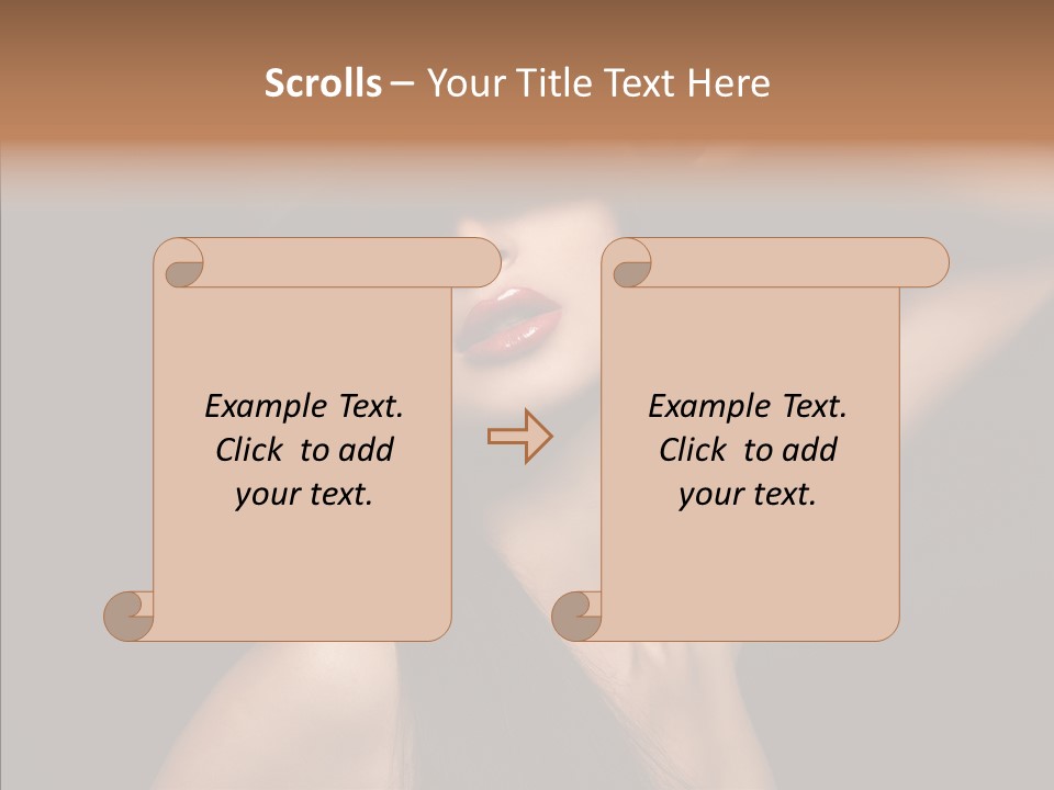Female Person Posing PowerPoint Template