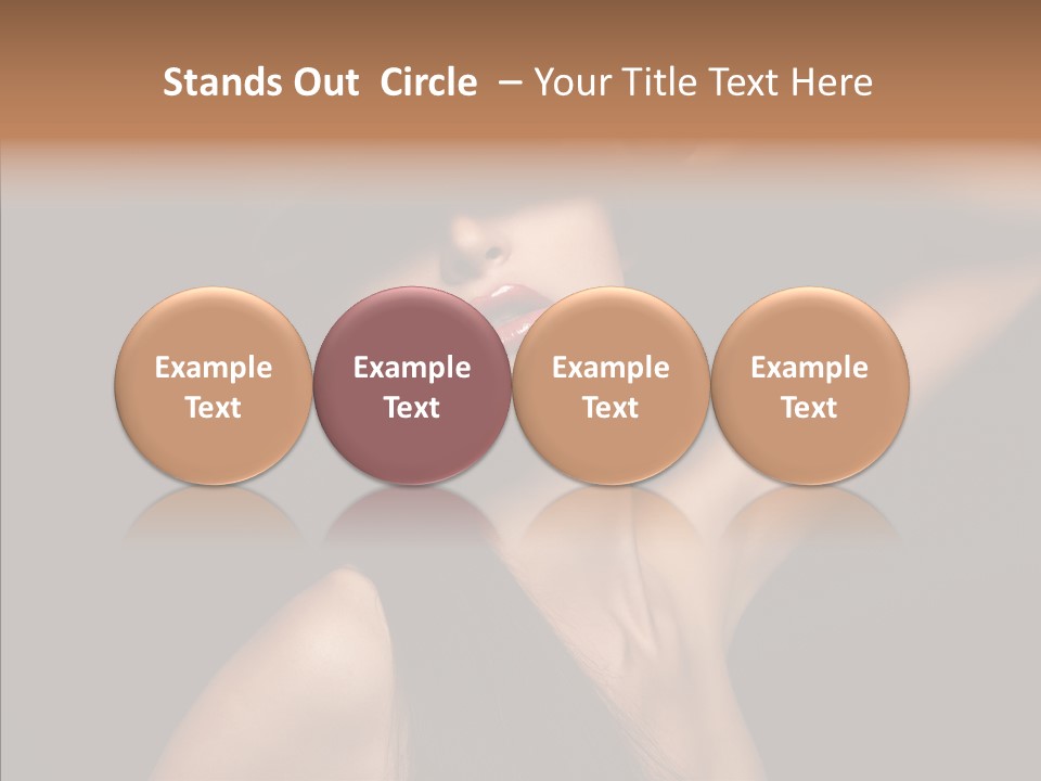 Female Person Posing PowerPoint Template