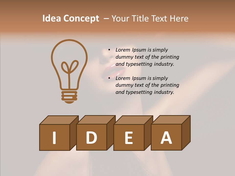 Female Person Posing PowerPoint Template