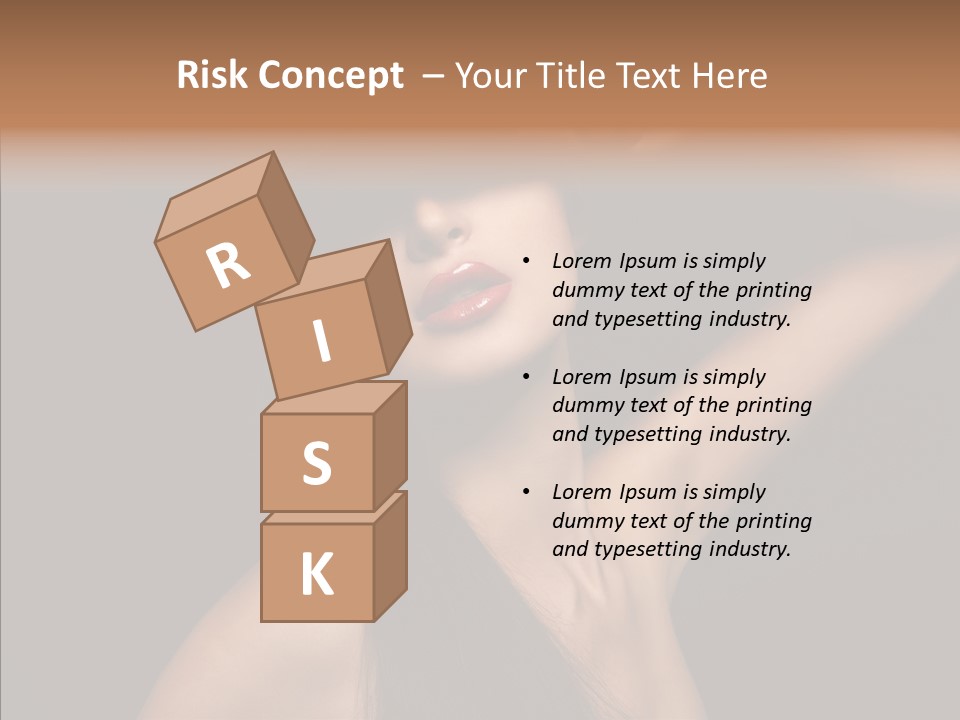 Female Person Posing PowerPoint Template