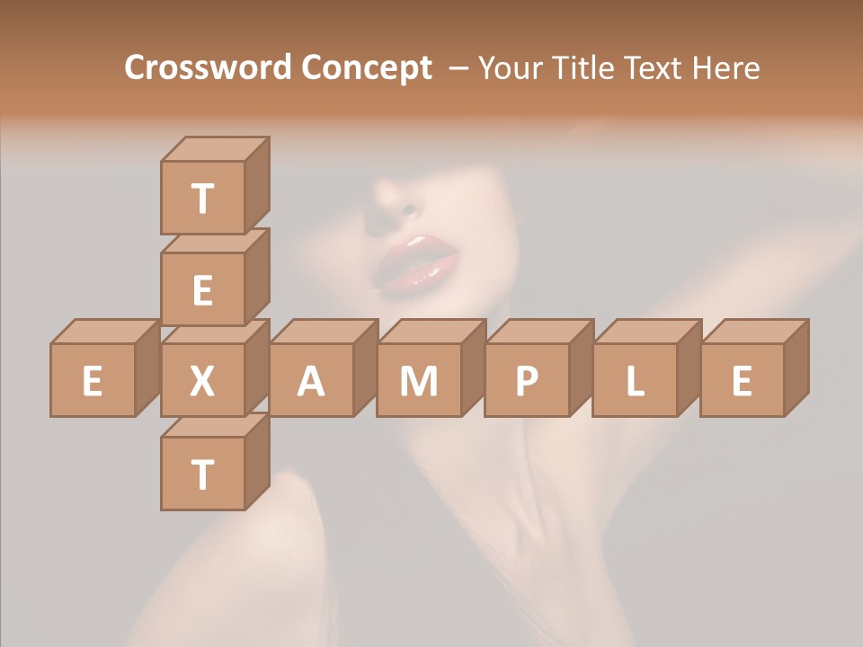 Female Person Posing PowerPoint Template