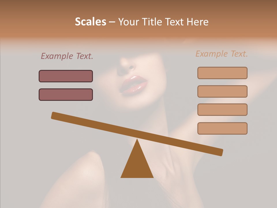 Female Person Posing PowerPoint Template