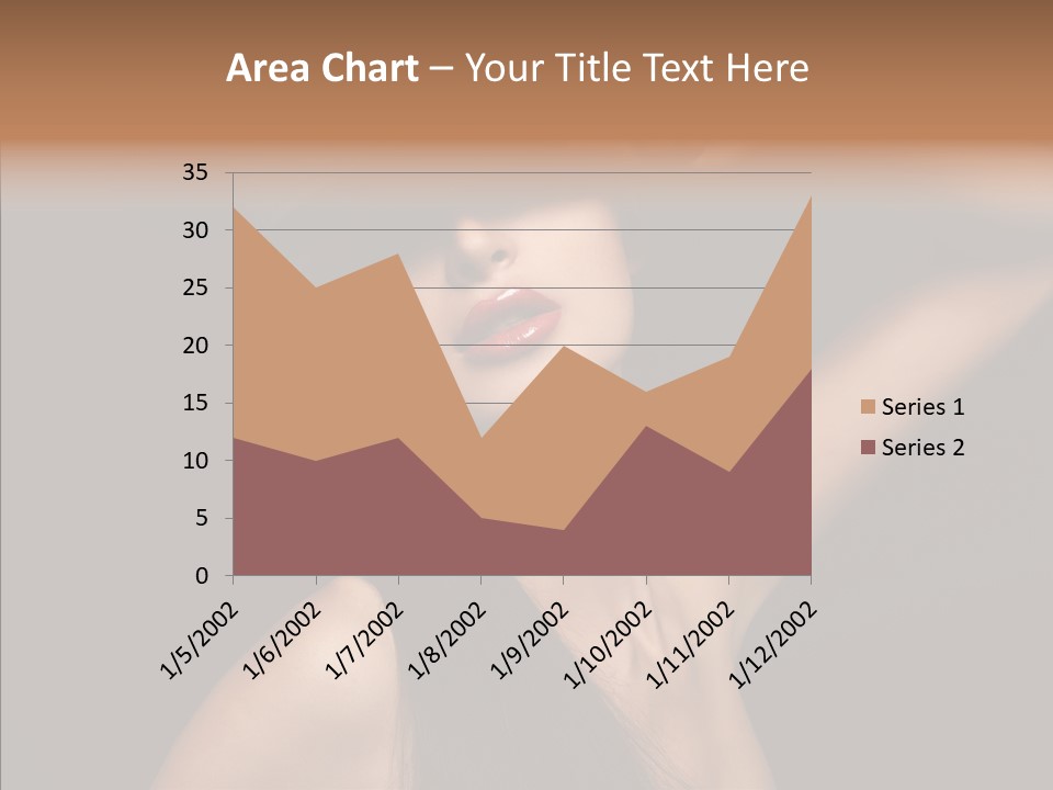 Female Person Posing PowerPoint Template