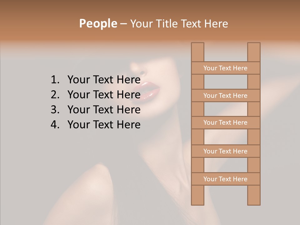 Female Person Posing PowerPoint Template