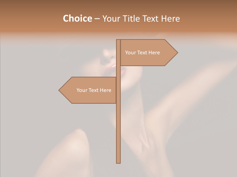 Female Person Posing PowerPoint Template