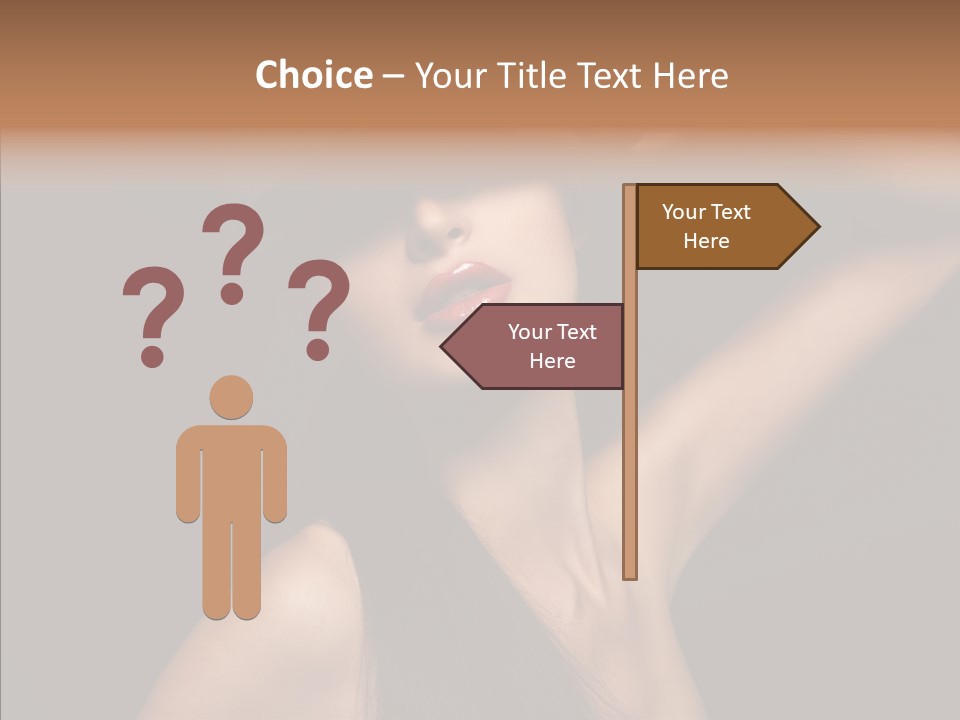Female Person Posing PowerPoint Template