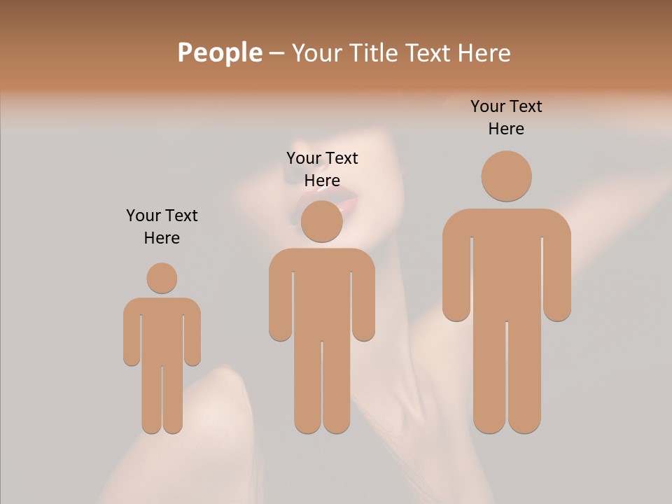 Female Person Posing PowerPoint Template