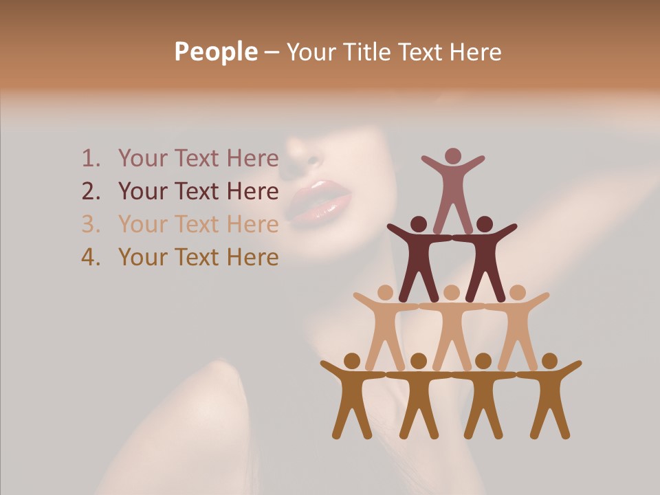 Female Person Posing PowerPoint Template