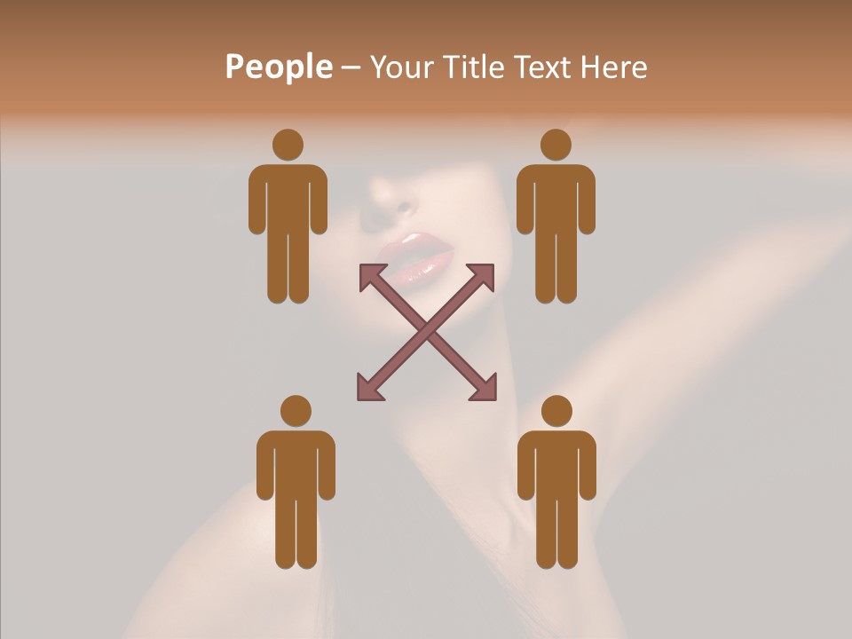 Female Person Posing PowerPoint Template