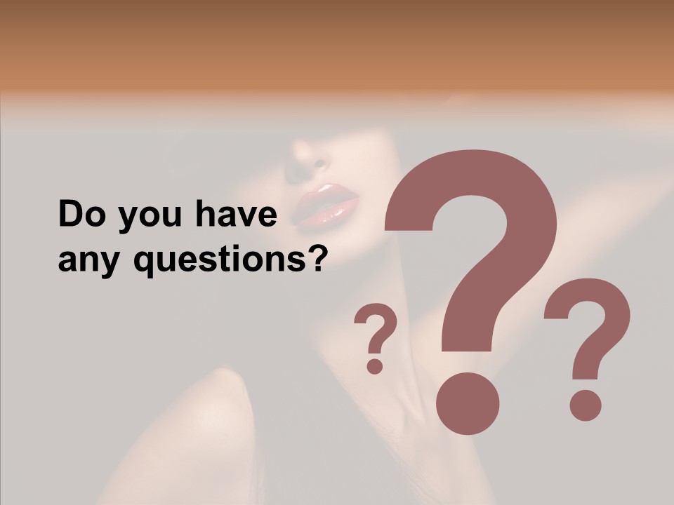 Female Person Posing PowerPoint Template