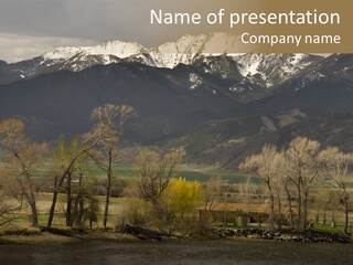 Barn Snow Season PowerPoint Template