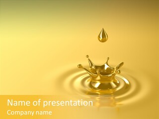 Metal Drip Flowing PowerPoint Template