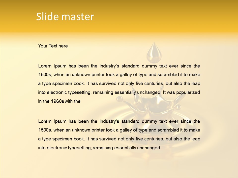 Metal Drip Flowing PowerPoint Template