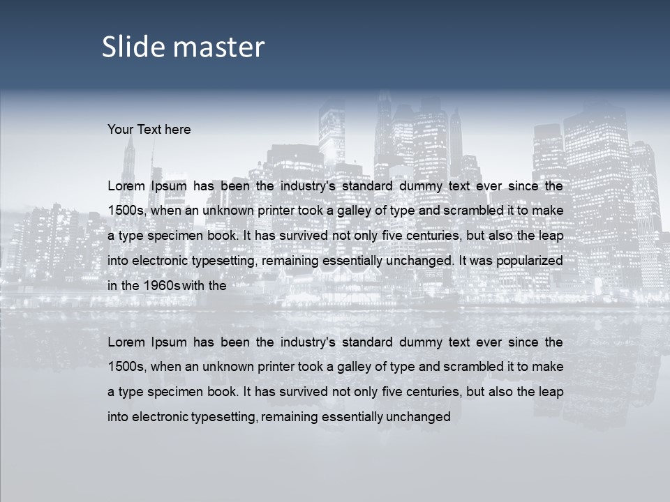 Mirror Sea Lower PowerPoint Template