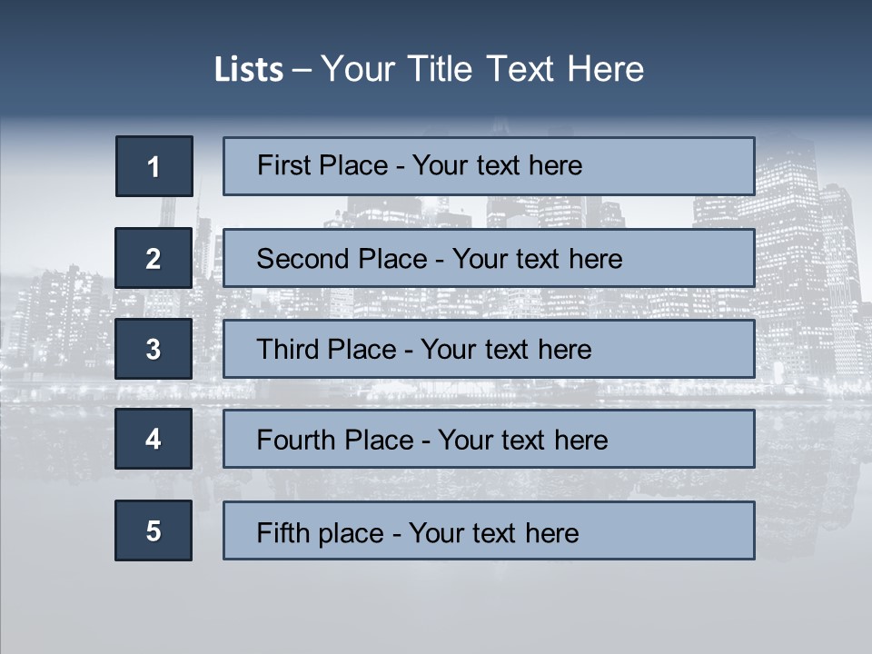 Mirror Sea Lower PowerPoint Template