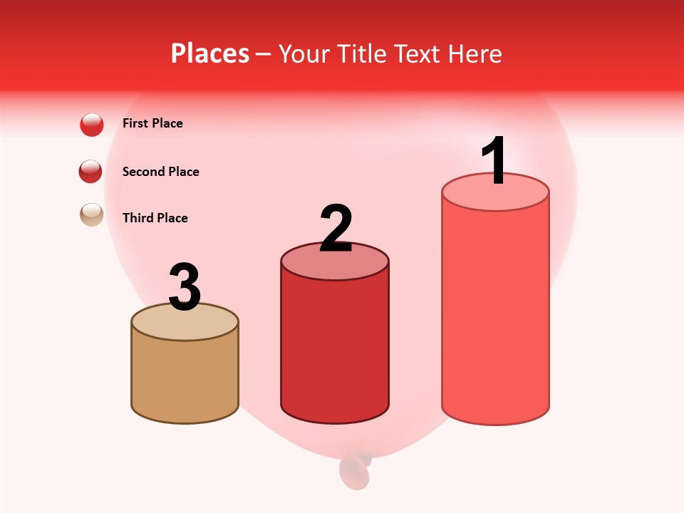 Heart Flying Isolated PowerPoint Template