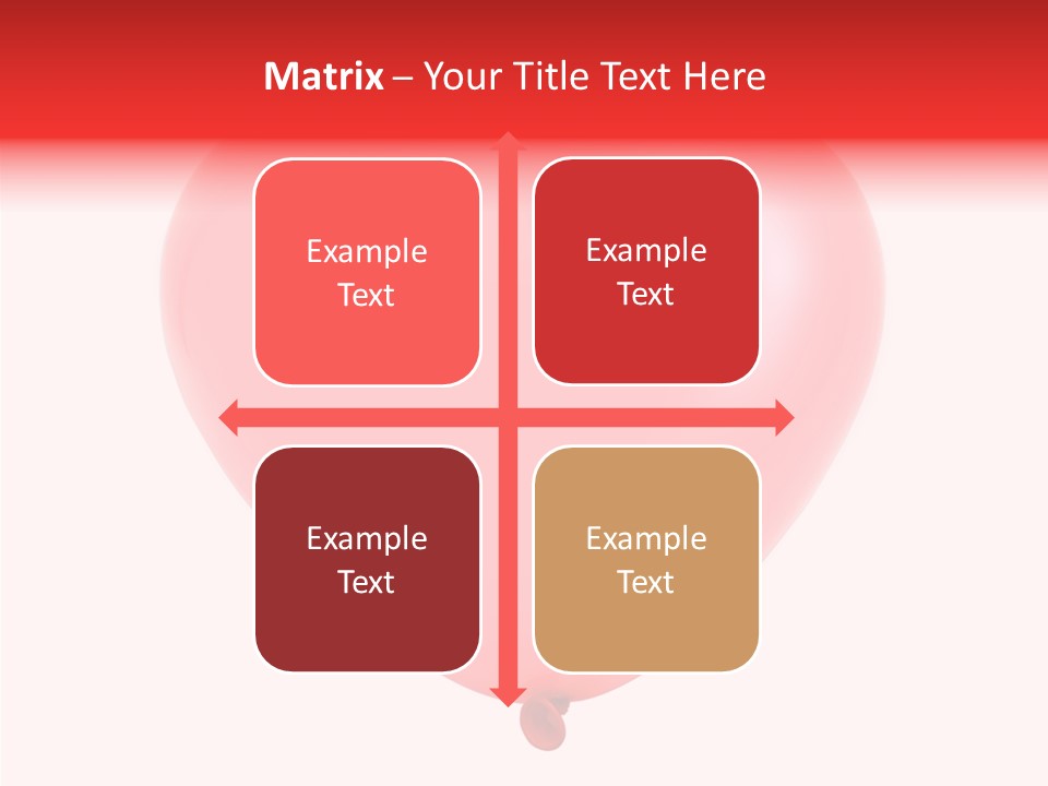 Heart Flying Isolated PowerPoint Template