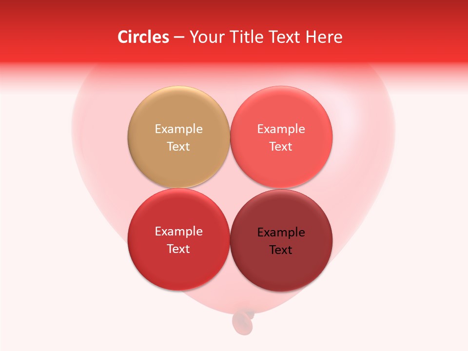 Heart Flying Isolated PowerPoint Template