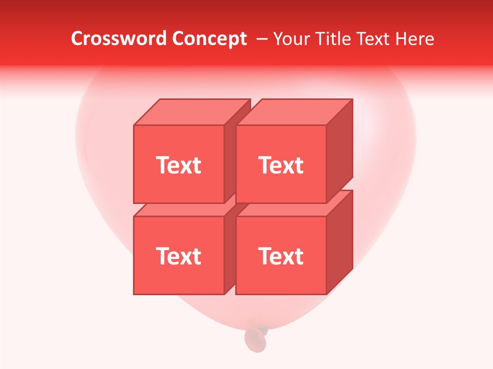 Heart Flying Isolated PowerPoint Template