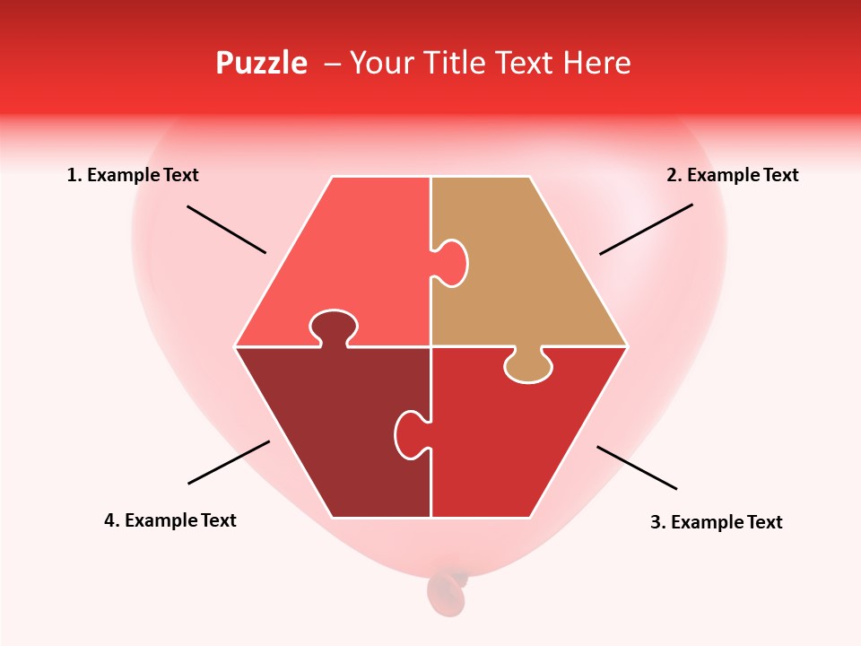 Heart Flying Isolated PowerPoint Template