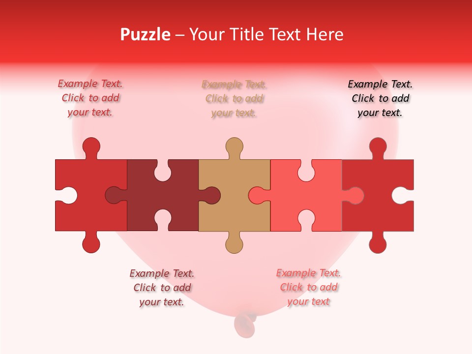 Heart Flying Isolated PowerPoint Template