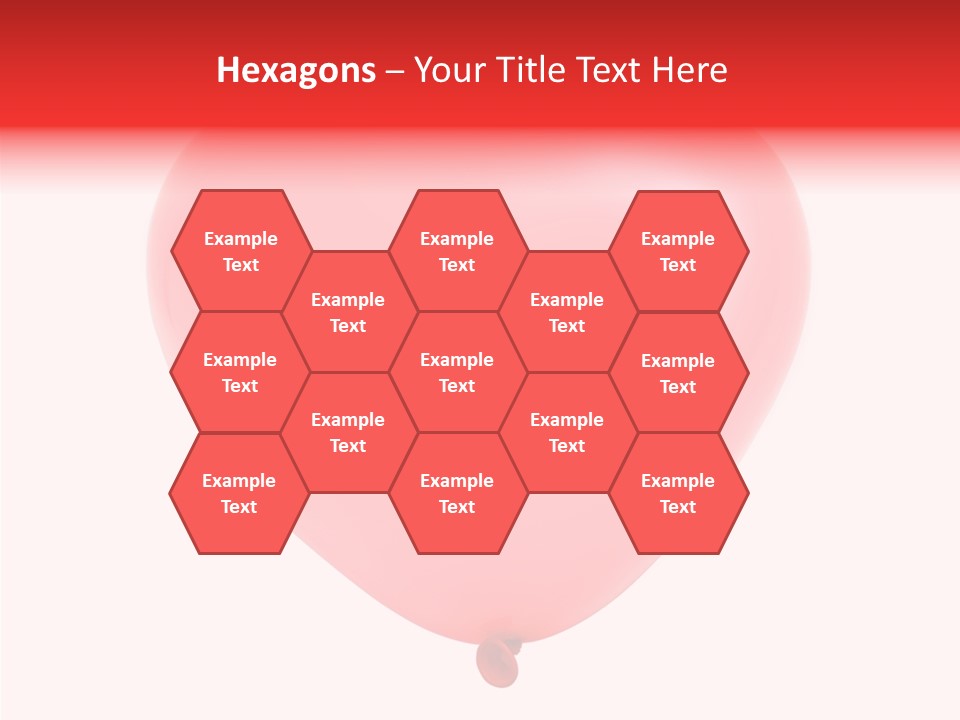 Heart Flying Isolated PowerPoint Template