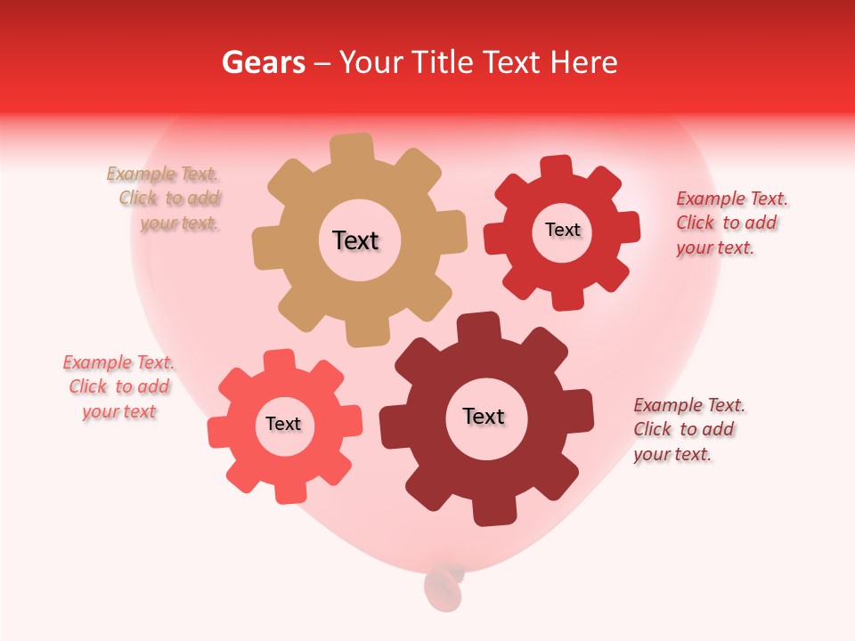 Heart Flying Isolated PowerPoint Template