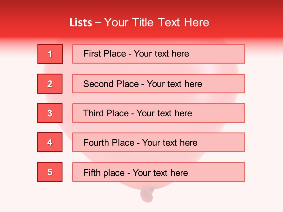 Heart Flying Isolated PowerPoint Template