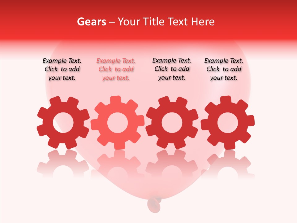 Heart Flying Isolated PowerPoint Template