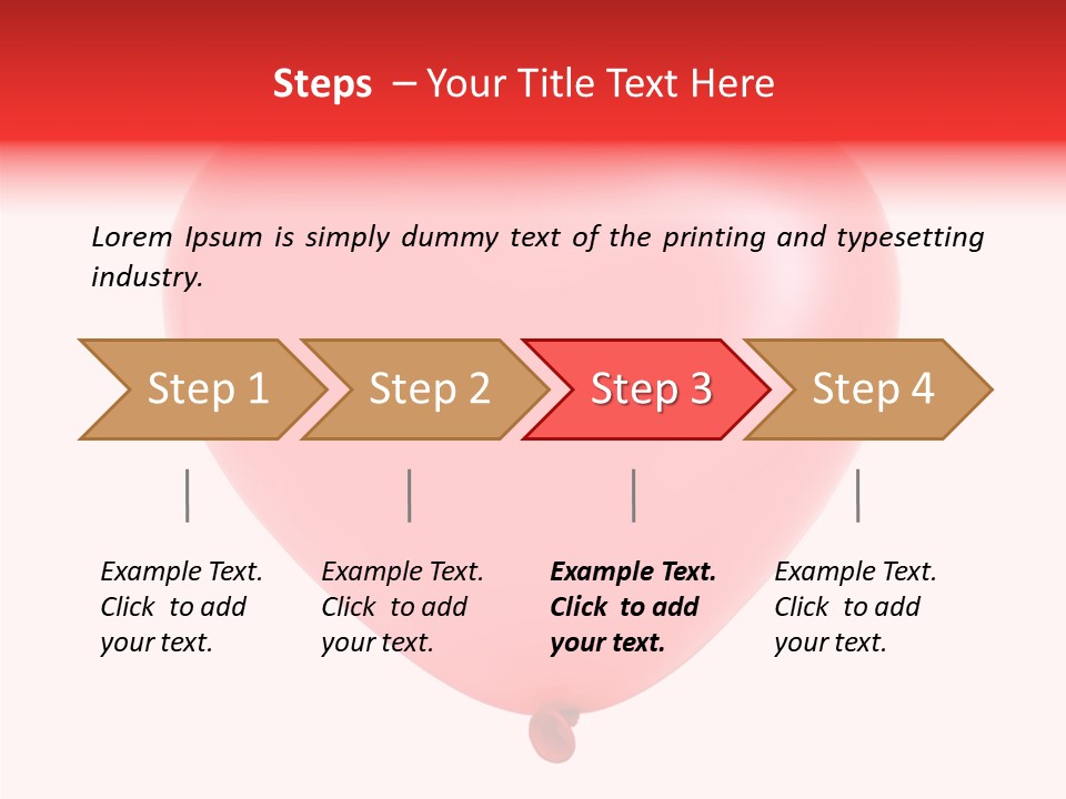 Heart Flying Isolated PowerPoint Template