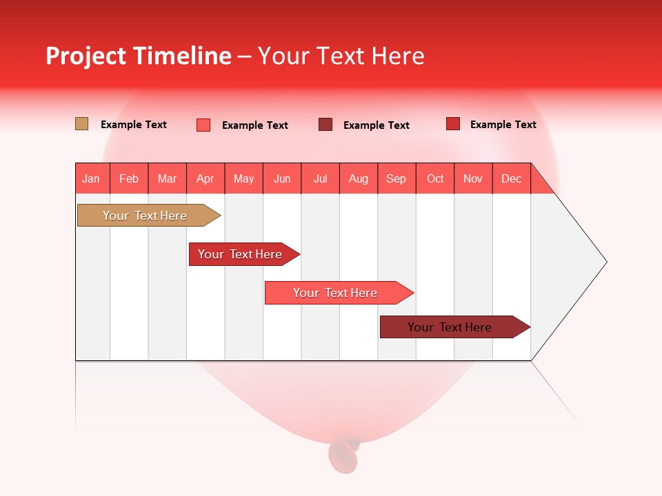 Heart Flying Isolated PowerPoint Template