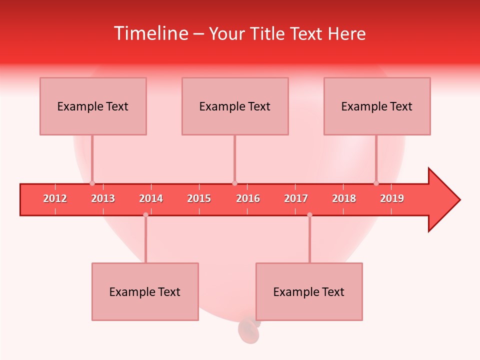 Heart Flying Isolated PowerPoint Template