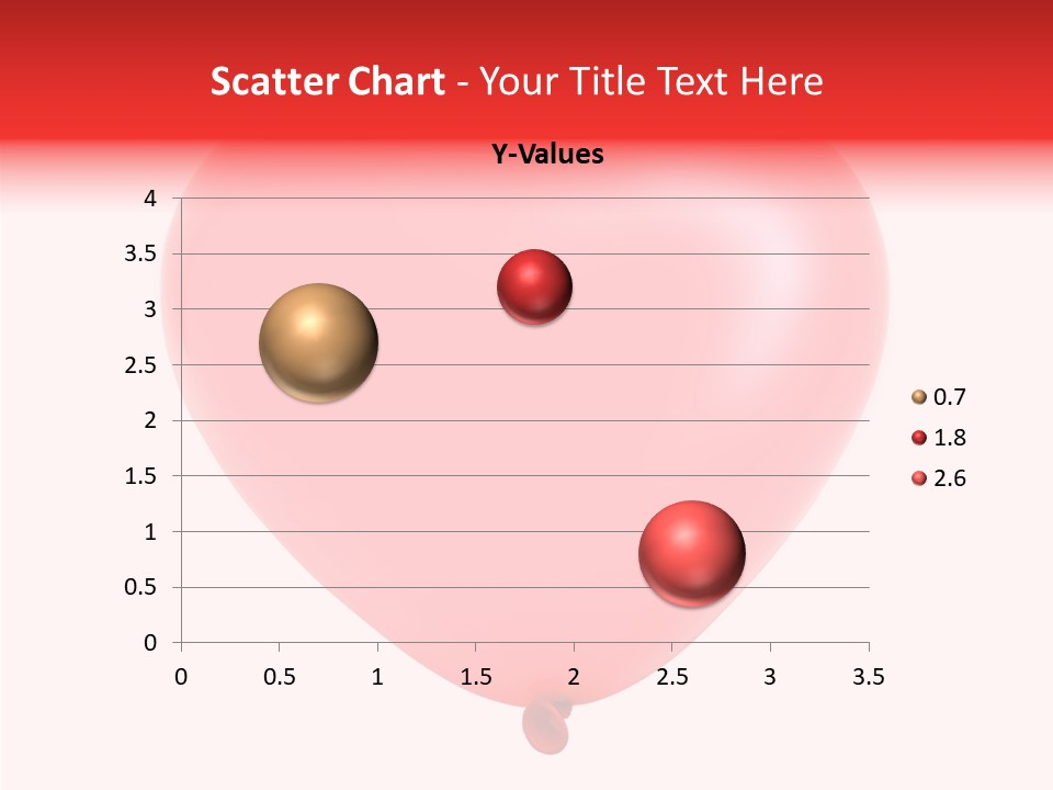 Heart Flying Isolated PowerPoint Template