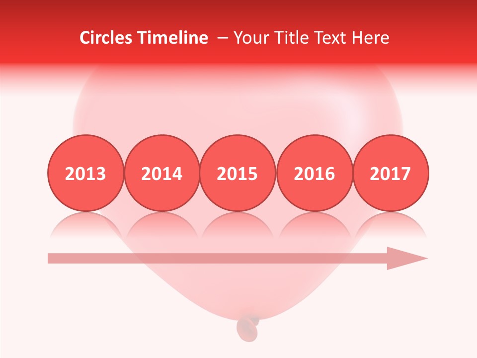 Heart Flying Isolated PowerPoint Template