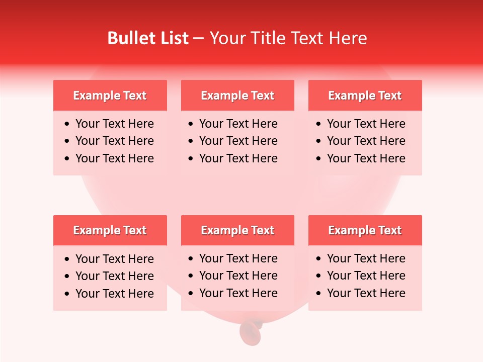 Heart Flying Isolated PowerPoint Template