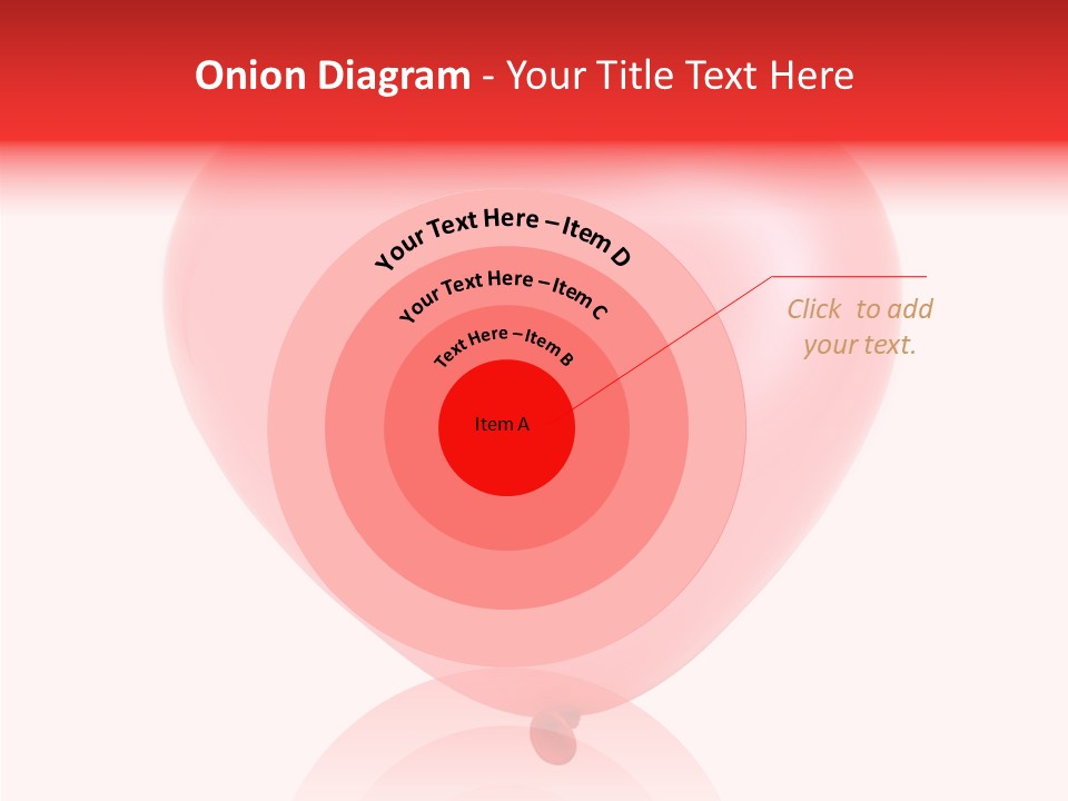 Heart Flying Isolated PowerPoint Template