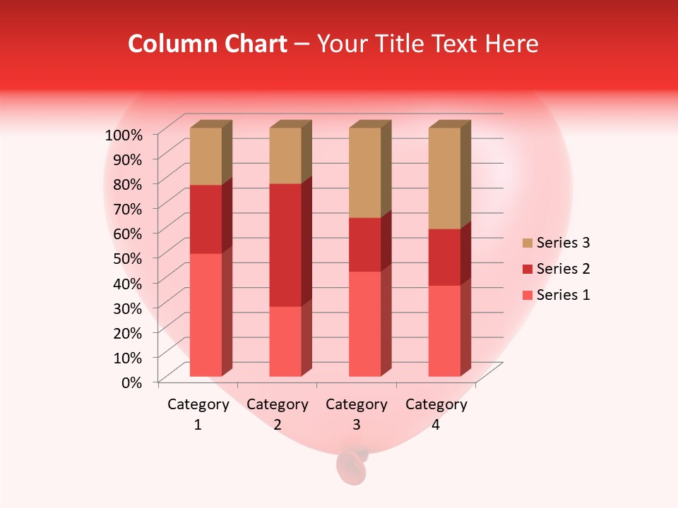 Heart Flying Isolated PowerPoint Template