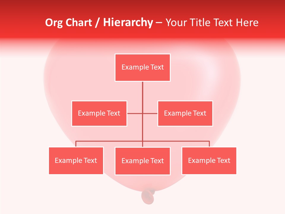 Heart Flying Isolated PowerPoint Template
