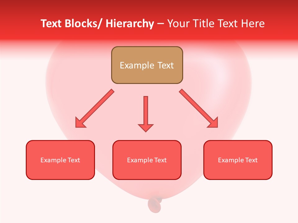 Heart Flying Isolated PowerPoint Template