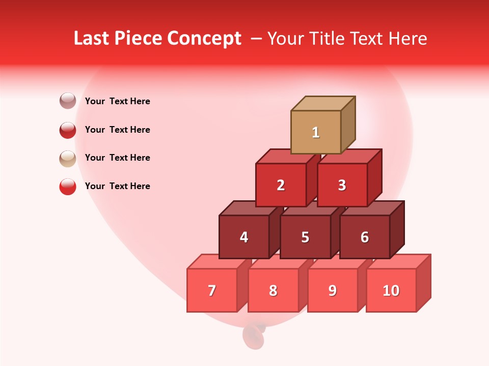 Heart Flying Isolated PowerPoint Template