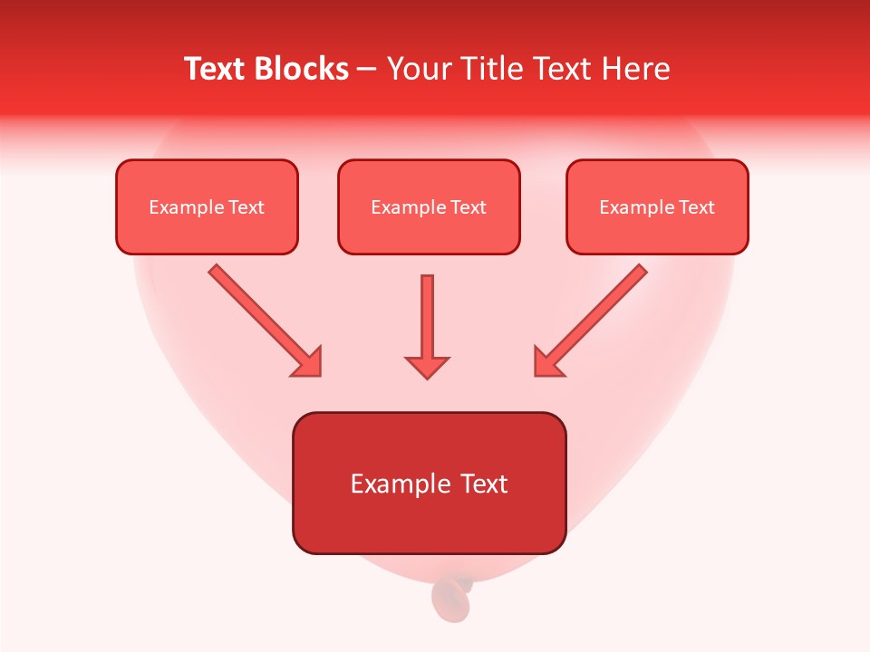 Heart Flying Isolated PowerPoint Template