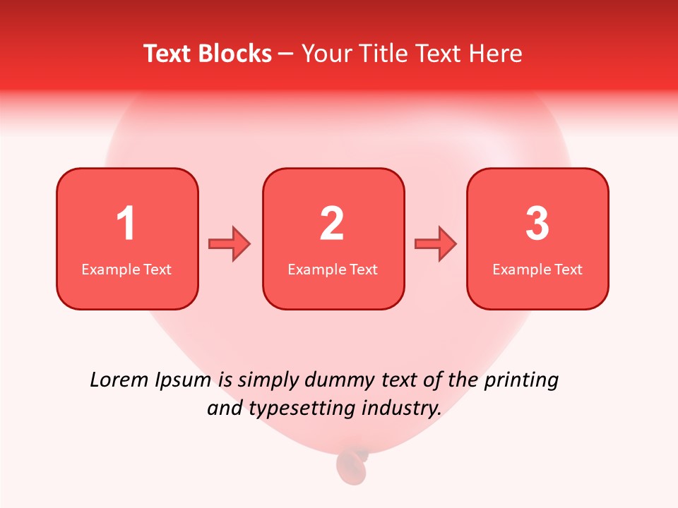 Heart Flying Isolated PowerPoint Template