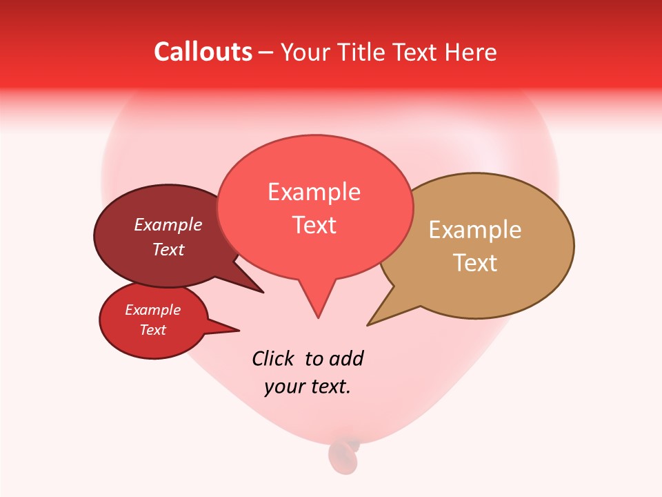 Heart Flying Isolated PowerPoint Template
