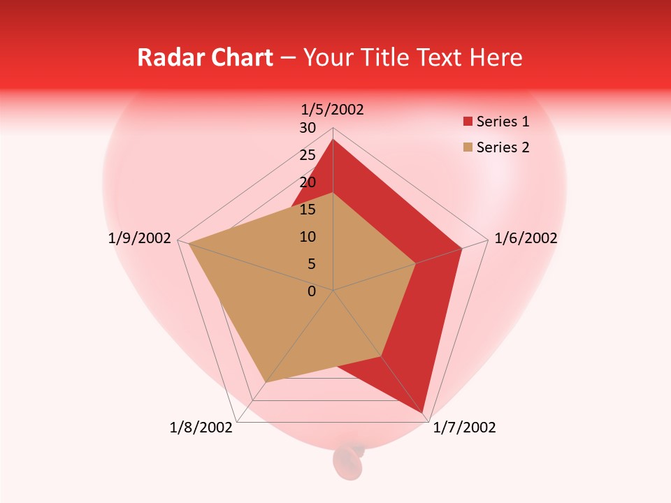Heart Flying Isolated PowerPoint Template