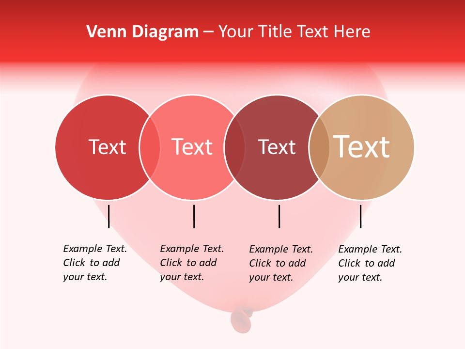 Heart Flying Isolated PowerPoint Template