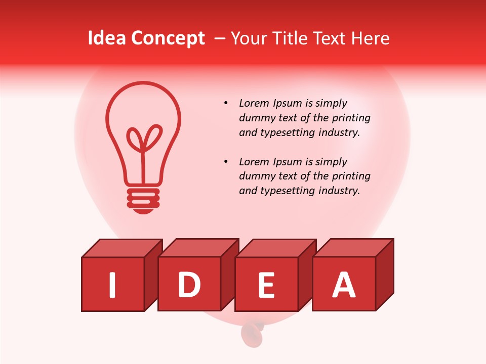 Heart Flying Isolated PowerPoint Template