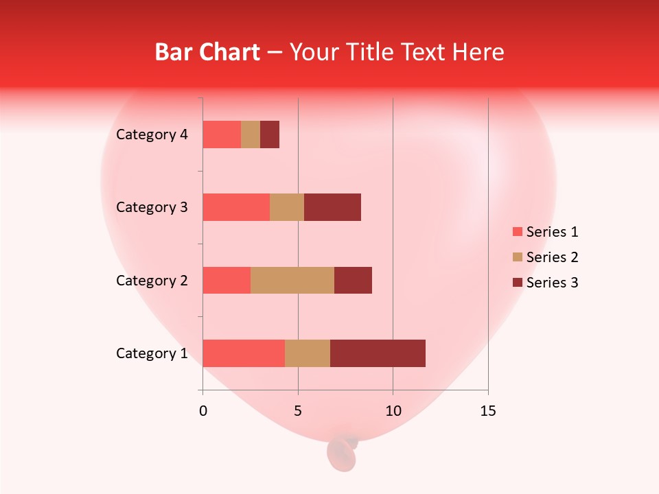 Heart Flying Isolated PowerPoint Template