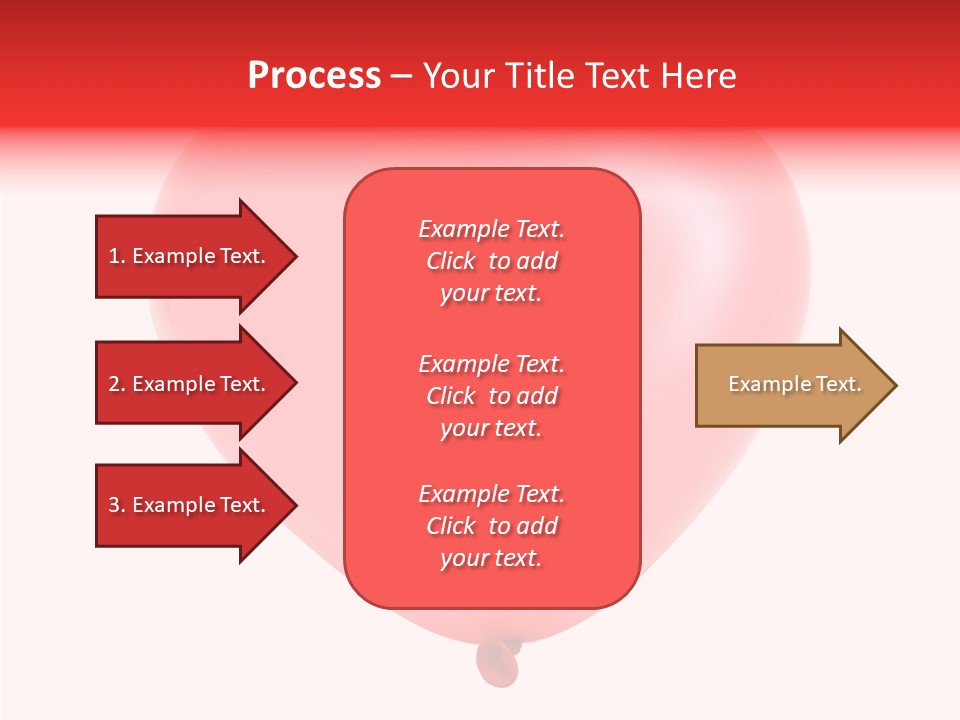 Heart Flying Isolated PowerPoint Template